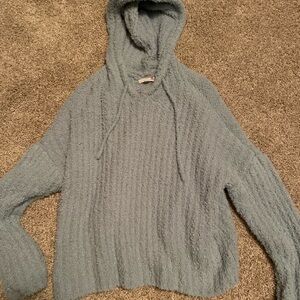 XS hooded long sleeve sweater